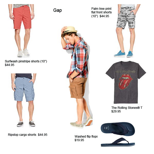 mens shorts gap
