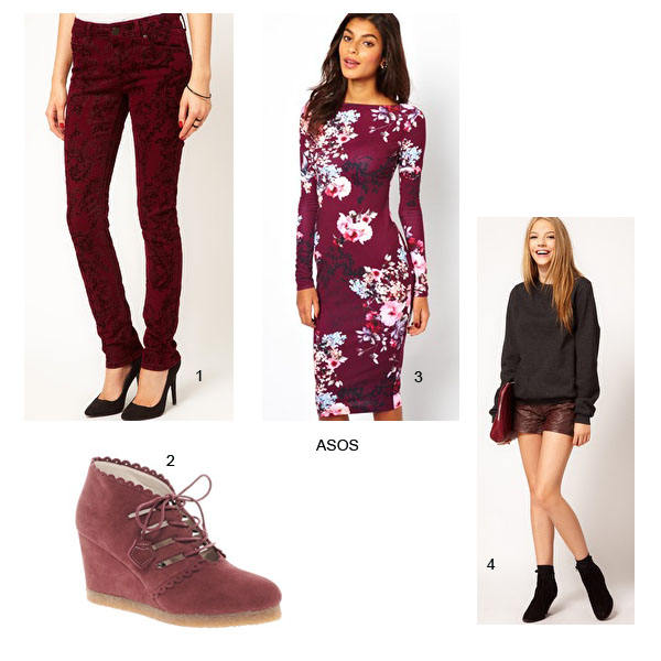 burgundy asos